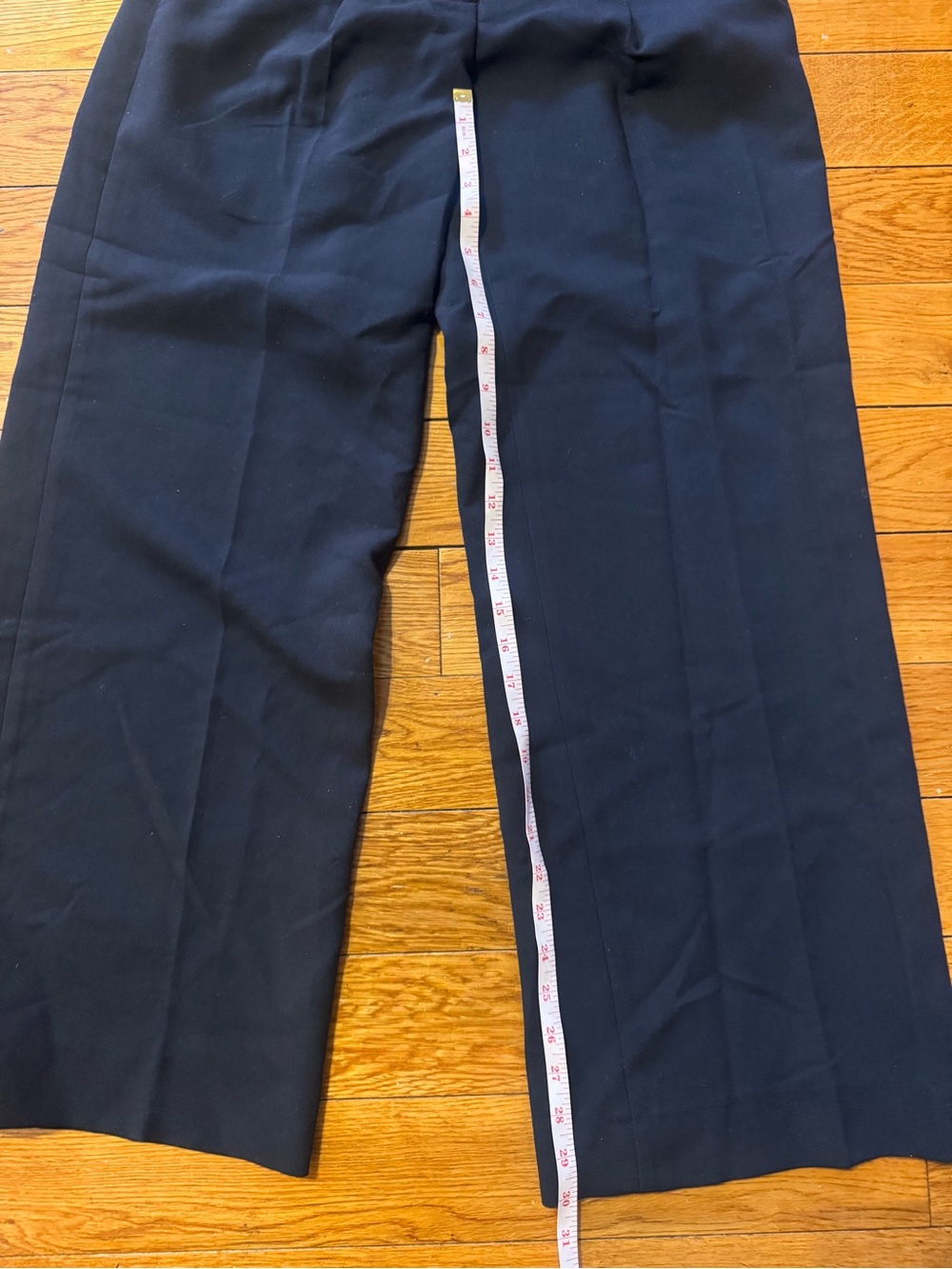 Curve Love A&F Harper Tailored Ultra-Wide Leg Pant Black Trousers 23 waist 00 - Picture 4 of 6